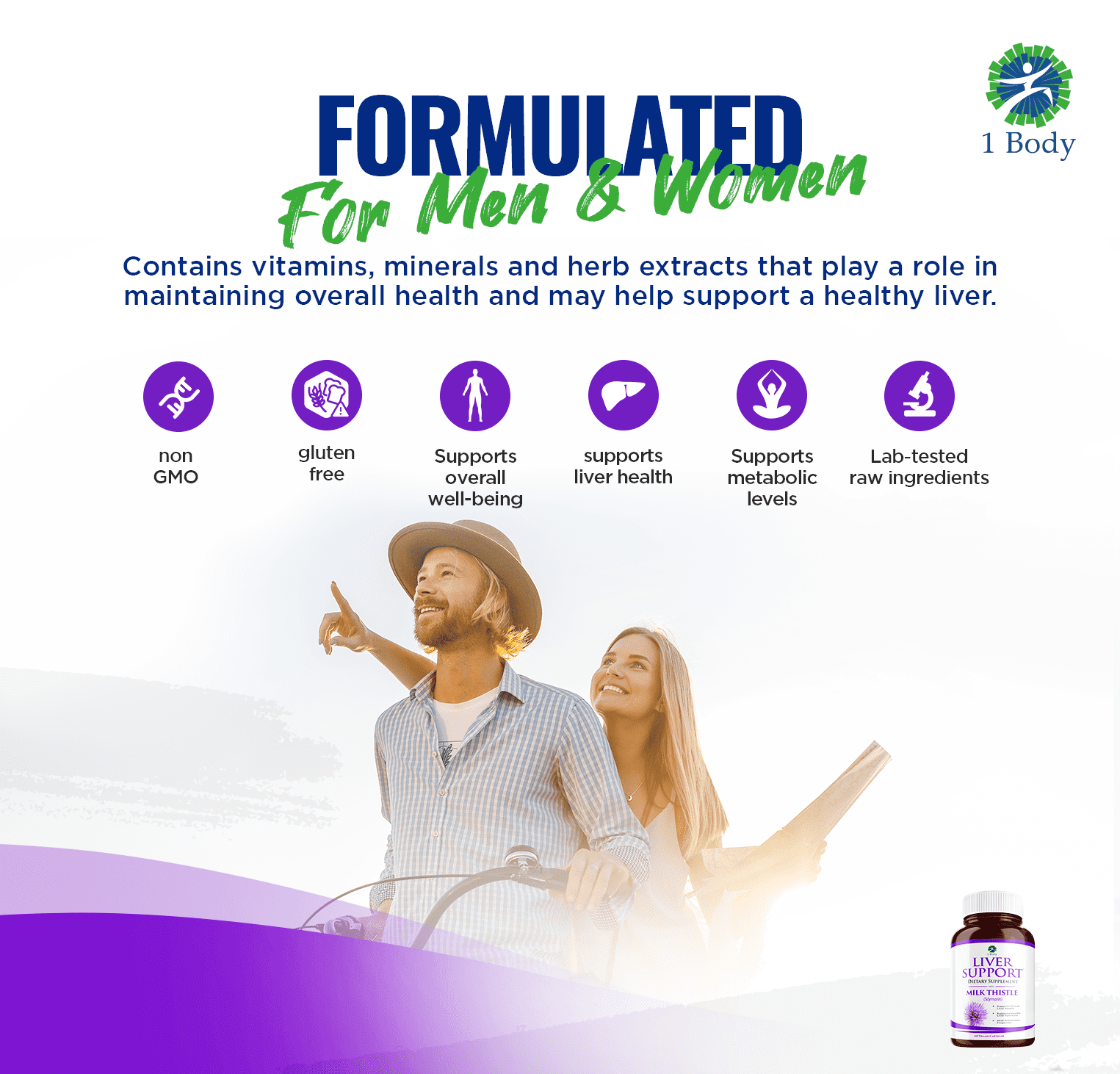(2 bottles - 10% off) 1 Body Liver Cleanse & Support Supplement – Milk Thistle Extract (Silymarin), Turmeric Curcumin, Dandelion Root, Artichoke, Vitamin B12 & more in 2 Vegetarian C
