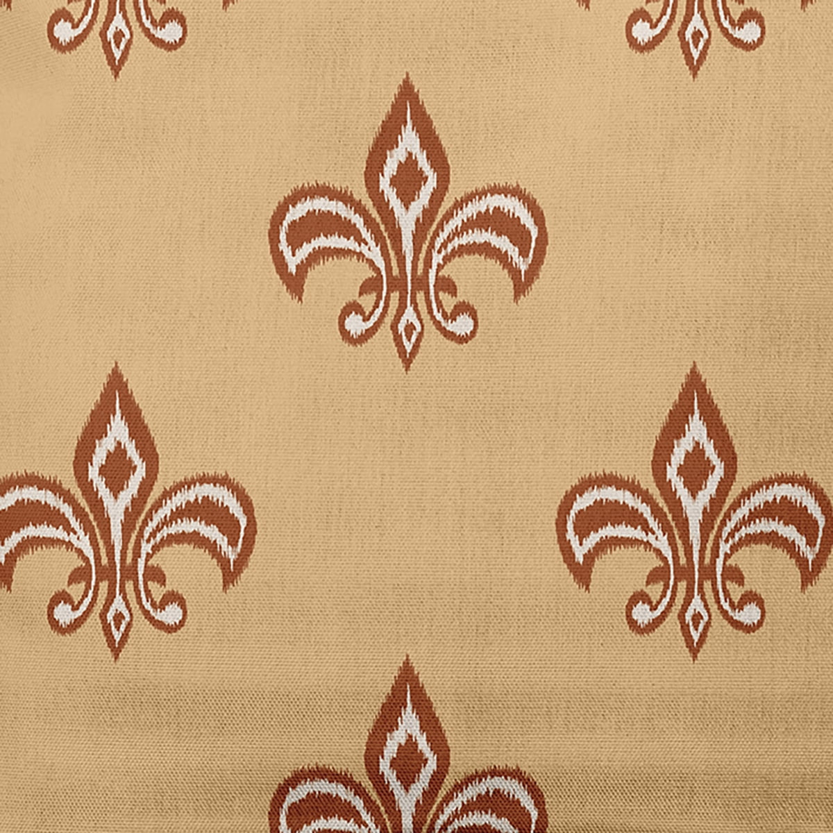 Simply Daisy 20" x 20" Fleur de Lis Indoor/Outdoor Polyester Throw Pillow, Pale Gold