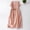 Pink, variant on Gspmoly Women Dresses, Women Organ Pleated Design Medium Length Cotton Lace up Short Sleeve Dress Cocktail Dresses for Women Deals of The Day