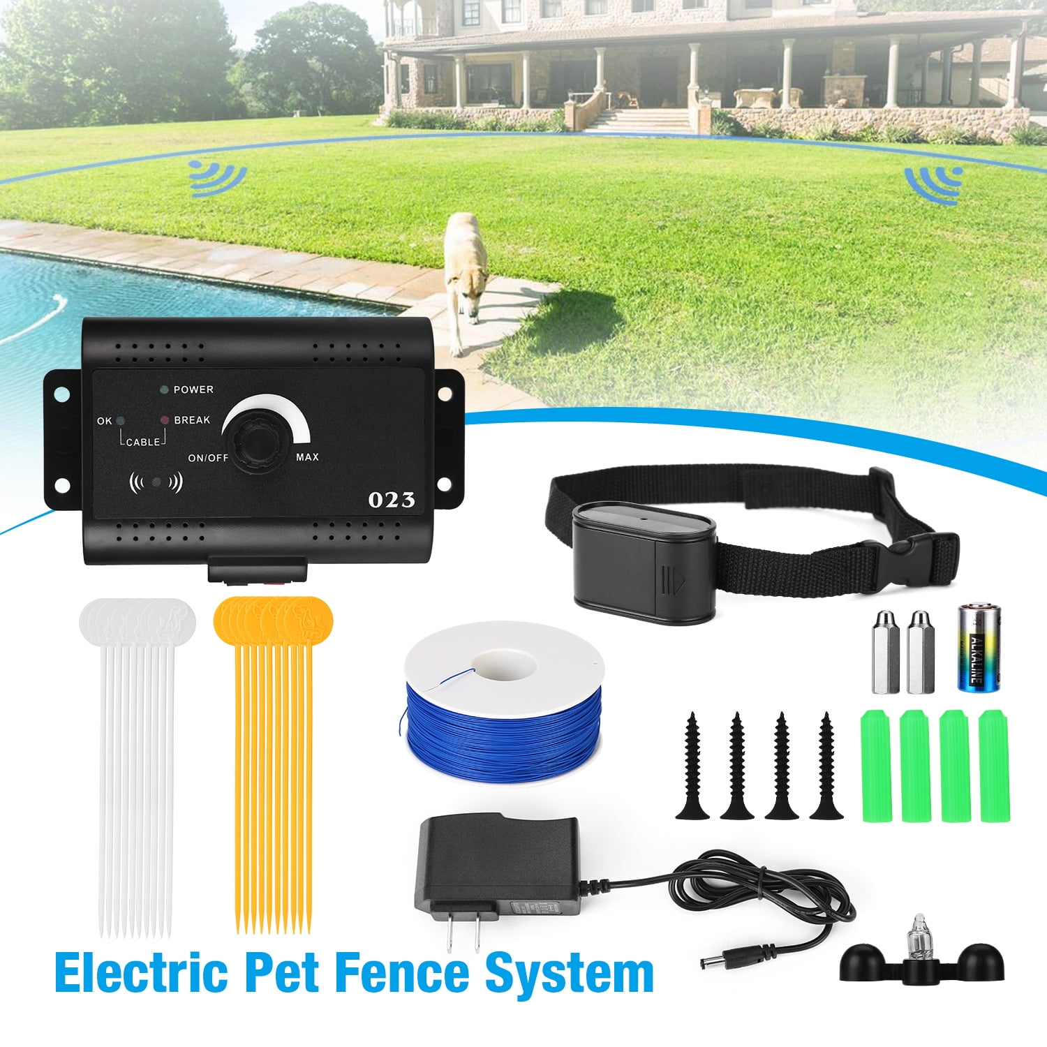 isYoung Electric Pet Fence System, Waterproof, Rechargeable Dog