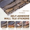 thumbnail image 3 of Uxcell 20 piezas de azulejos de backsplash autoadhesivos 11.8"x11.8" de PVC, azulejos de mármol con textura de piedra engrosada, pegatinas impermeables para cocina, baño y dormitorio, marrón/gris, 3 of 7