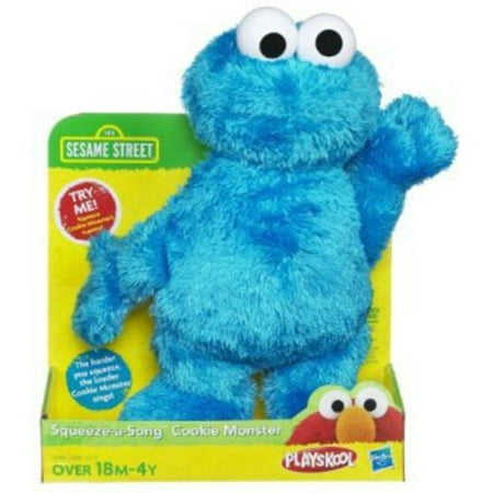 Playskool Sesame Street Squeeze A Song Cookie Monster Plush Stuffed Animal