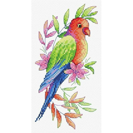 UPC: 4627167301441 | Cross Stitch Kit Parrot SV-535 Embroidery Multicolor Tropical Bird