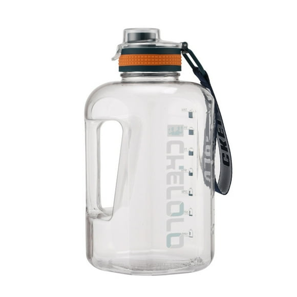 Z-79 Blue Plastic Water Jug 2200Ml Large Capacity Big Belly Cup Outdoor Sports Portable Tote Rope Lightweight Funny Bucket Design
