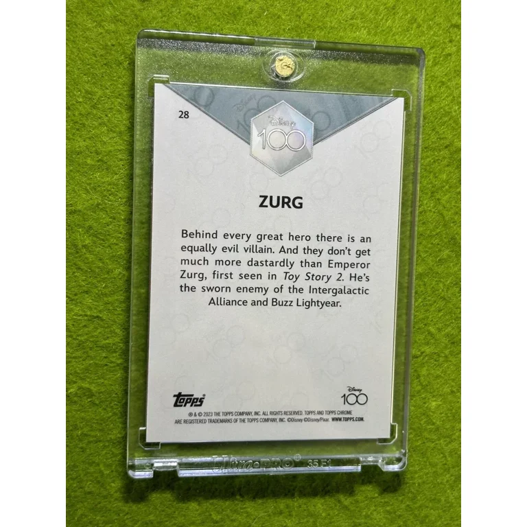 ZURG Disney 100 BLUE REFRACTOR #/75 SSP Toy Story CARD 2023 Topps