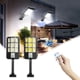 thumbnail image 1 of Luces solares exteriores con sensor de movimiento | Lámpara de seguridad solar súper brillante, impermeable y luminosa, 3 modos, ABS negro, mando a distancia, fácil instalación para vallas, jardín, 1 of 8