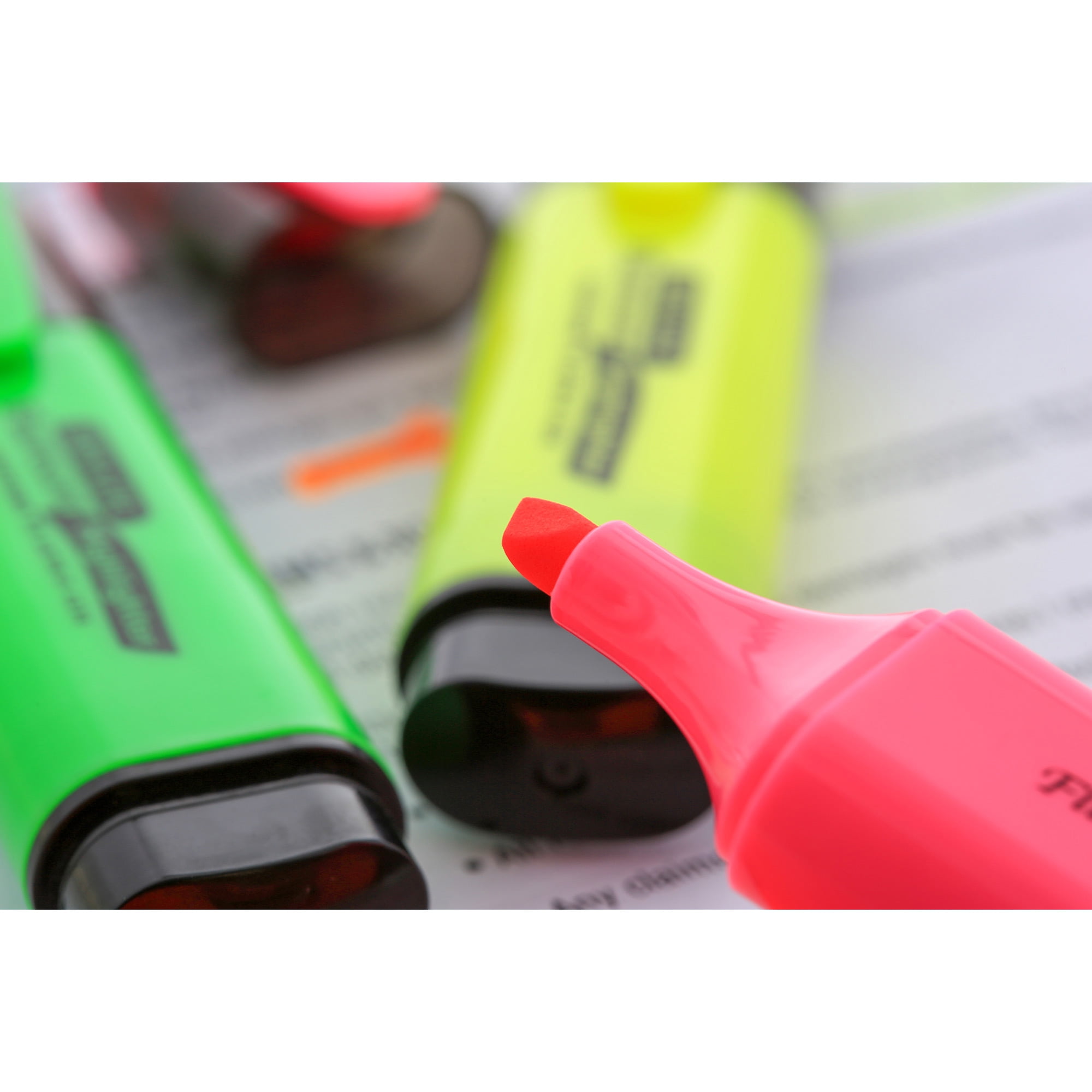 BAZIC Highlighter Marker Pen, Chisel Tip Liquid Marker (3/Pack), 24-Packs