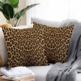 thumbnail image 2 of Throw Pillow Covers 24x24 Inch Set of 2, Brown Leopard Print Waterproof Outdoor Pillow Covers, Classic Abstract Animal Patterned Decorative Cushion Pillowcases for Couch, Sofa, Bed, Garden, Patio, 2 of 9
