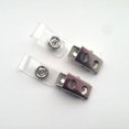 thumbnail image 3 of icolorfuled 100Pcs Metal Badge Clips with Clear PVC Straps for ID Cards Name Tags ABS Silver Easy to Use, 3 of 7