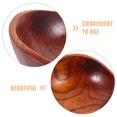 thumbnail image 6 of OFFIGAM bao Rustic Japanese Style Brown Ingot Wood Fruit Salad Multipurpose Bowl 1PCS, 6 of 6