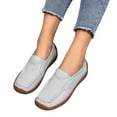 thumbnail image 4 of KaLI_store Womens Shoes Women's Comfortable Shoes Loafer Casual Fashion Flats Breathable Nurse Walking Ladies Slip On Shoes Grey,7.5, 4 of 5