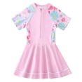 thumbnail image 1 of Splozh Maillot de Bain Bébé Garçon Fille Maillot de Bain Fille à Manches Courtes Robe de Bain d'Été Plage Maillot Dermoprotecteur Maillot de Bain Tenue de Bain Rose Pâle, 9-10 Ans, 1 of 5