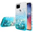 thumbnail image 5 of SPY Case for Apple iPhone 13 Pro Max Case with Tempered Glass Screen Protector Liquid Glitter Cute Case Cover for Girls Women - Clear/Teal, 5 of 5