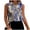 A523 Multicolor, variant on Blouse for Women Lapel V Neck Sleeveless Boho Loose Fit Tropical Leaf Floral Print Lightweight Summer Casual Fashion Button Down Top