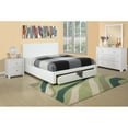 thumbnail image 5 of GZXS Queen Size Upholstered Platform Bed with Storage Drawer, Button Tufed Headboard, White, 5 of 5