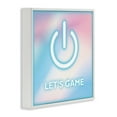 thumbnail image 3 of Stupell Industries Pastel Let's Game Power Symbol Quotes and Sayings Painting White Framed Art Print Wall Art, 12 x 12, 3 of 7