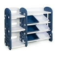 thumbnail image 4 of Yardi Yard Kids Toy Storage Organizer with Bins and Multi-Layer Shelf for Bedroom Playroom -Blue, Toy Storage for Kids, Boys, Girls, Nursery, 4 of 10