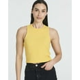thumbnail image 2 of Real Essentials 5 Pack: Women's Ribbed Sleeveless Cropped Racerback Tank Top Casual Crop Top, 2 of 6