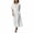White, variant on Bxsruta Women's Wrap V Neck Midi Dress Button Front Short Sleeve Loose Fit Casual Faux Linen Summer Dress Breathable Lightweight Versatile Everyday Flattering