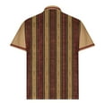 thumbnail image 5 of Fnnxeal Mens Polo Shirts, Collared Summer Big and Tall Shirt Casual Striped Brown Polo Shirts for Men Size S, 5 of 5