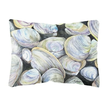 Carolines Treasures 8714PW1216 Clam Quahog Canvas Fabric Decorative Pillow, 12H x16W, multicolor