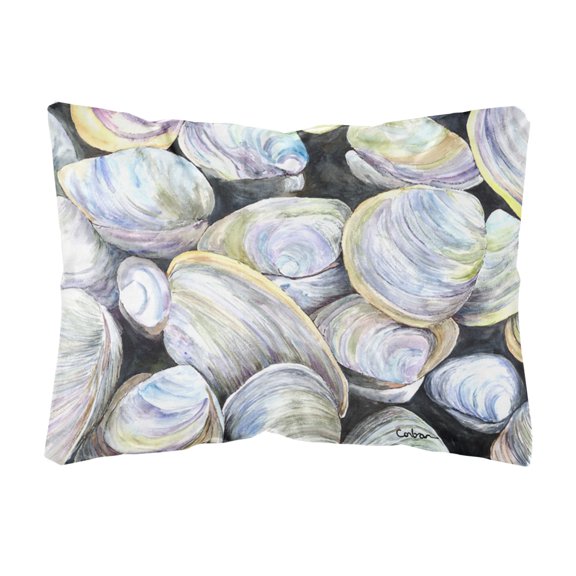 Carolines Treasures 8714PW1216 Clam Quahog Canvas Fabric Decorative Pillow, 12H x16W, multicolor