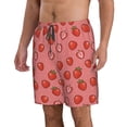 thumbnail image 2 of Naloa Red Strawberry Men's Beach Shorts, Surfing shorts, Swim trunks, Quick Dry Swim Trunks for Surfing Beach Fun - Medium, 2 of 9