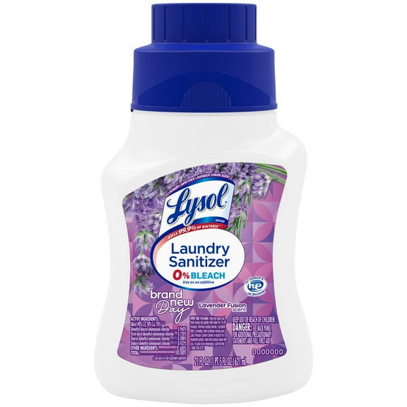 Lysol® Laundry Sanitizer Additive, Eliminates Odor Causing Bacteria, Lavender Fusion, 21 oz