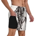 thumbnail image 2 of Fotbe Cowboy Ride A Horse Traje de Baño para Hombre – Shorts de Natación de Secado Rápido con Forro y Bolsillos-3X-Large, 2 of 6