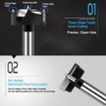 thumbnail image 2 of broca para madera, broca avellanada de carburo de 32 mm para madera, broca para sierra de corona para dar forma a los agujeros de carpintería, instalación de puertas esféricas en madera,, 2 of 5