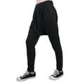 thumbnail image 5 of Men's Elastic Waist Slant Pockets Tapered Leg Baggy Harem Pants, 5 of 7