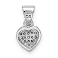 thumbnail image 3 of Sterling Silver Rhodium-plated CZ Polished Heart Pendant QP4952, 3 of 4