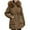 XQRN1-Coffee, variant on Women Winter Coats Fleece Lined Parkas Anoraks Petite Women Military Jackets Thicken Warm Zip Up Parka Jacket Outerwear with Faux Fur Hood