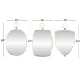 thumbnail image 3 of DecMode 15"W, 24"H Oval Wall Mirror, Gold, Set of 3, 3 of 9