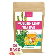 TeeLux Mullein Leaf Tea Bags, 3g/Bag, Natural Mullein Leaves, Caffeine Free, Pure Mullein Herbal Tea, 60 Count