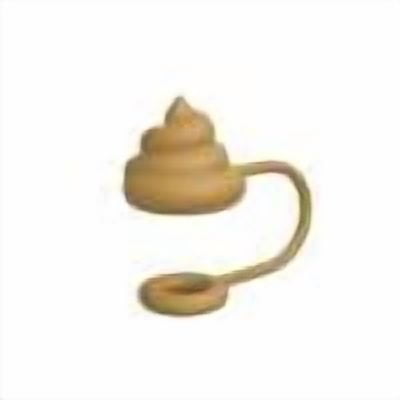 Weloille 2 Pieces Poop Shaped Silicone Straw Covers, Leak-Proof Reusable Cup Straw Plugs Dust Cap, Food Grade Durable Drinking Straw Topper, for Tumblers Water Bottles Straw Protection