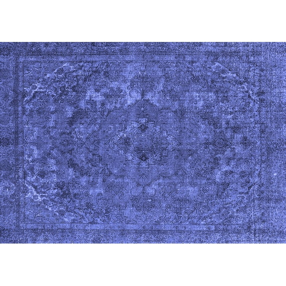 Ahgly Company Indoor Rectangle Oriental Blue Industrial Area Rugs, 3' x 5'