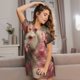 thumbnail image 3 of Easygdp Haired White Horse Camisón de manga corta para mujer, informal, estampado, 3 of 6