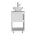 thumbnail image 3 of Rumford 2 Piece Bathroom Set, Ibis Linen Cabinet + Gouda 18" Bathroom Vanity, White, 3 of 4