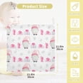 thumbnail image 2 of Dreamtimes Nordic Scandinavian Gnomes Baby Muslin Washcloths Face Towel, Pink Christmas Burp Cloths Cotton Wipes 5 PCS Infant Wash Cloth for Newborn Boys Girls 12x12 inches, 2 of 7