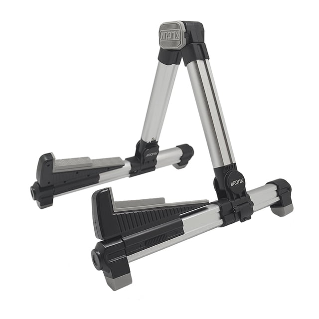 Soporte AROMA AGS-08 plegable ajustable cadena Universal instrumento guitarra soporte aluminio aleación a-Frame para Banjo guitarra eléctrica clásico ukelele mandolina bajo TOMSHOO Soporte