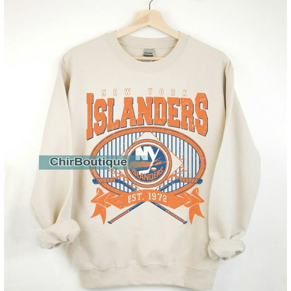 New York Hockey Vintage 90s Sweatshirt, Jersey Hockey Retro Gift For Christmas ,Sand Color,Size M