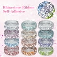 thumbnail image 4 of NiArt Self Adhesive Crystal Rhinestone Diamond Ribbon 12 Rolls Multi-Functional DIY Decorative Bling Gemstone Arts Crafts Sticker Tape Glitter Shoes Clothes (12 Colors Classic), 4 of 7