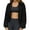 Black, variant on Womens Loose Cropped Jacket Zipper Windproof Warm Sports Outdoor Athletic Running Jacket Rice Color S