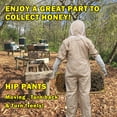 thumbnail image 2 of Self-Protective Coveralls with Mesh Mask - Professional Cotton Full Body Protective Beekeeping Suit with Self Supporting Veil for Beekeeping with Fixable Strap Protect from Stings M, 2 of 7