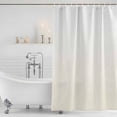 thumbnail image 4 of Cream Geometric Waterproof Fabric Shower Curtain,Modern White Stripe Abstract Distortion Art Waterproof Fabric Shower Curtain for Bathroom Bathtubs Shower Curtains with 12 Hooks Extra Long 72x96, 4 of 8