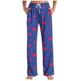 thumbnail image 2 of BLVB Unisex Mens Womens Cute Heart Print Pj Pants Valentine's Day Holiday Lounge Pajamas Bottoms Elastic Waist Sleep Pajama Pants, 2 of 5