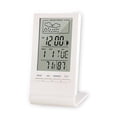 thumbnail image 1 of LCD Thermometer Battery Powered Humidity Meter Multifunctional Sensor Calendar Bedroom Baby Nursery Table Clock Office Gauge, 1 of 10