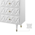 thumbnail image 5 of Linon Alick Wood Geo Texture 6 Drawer Dresser with Gold Hardware in Glossy White, 5 of 18