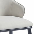 thumbnail image 6 of Contemporary Fabric and Metal Dining Chair Set of 2 Beigeand Black, 6 of 8